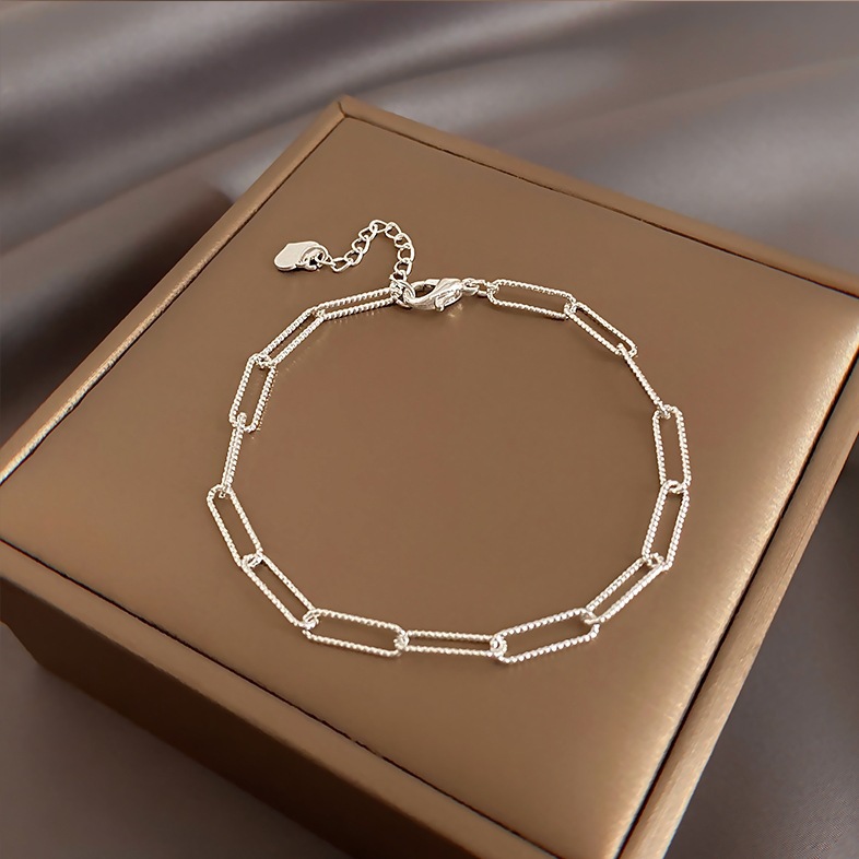 Picture of Silver Color Ring Bracelet Women's Summer ins Niche Design Fashionable Simple Hand Rope ins Cold Wind Sparkling Jewelry