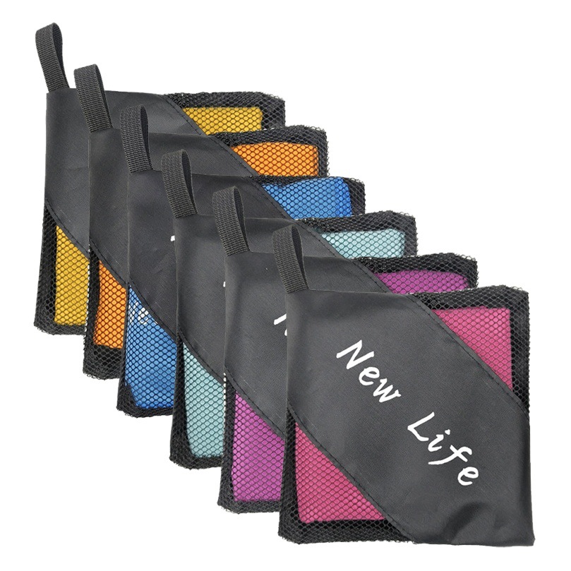 Wholesale microfiber quick-drying absorbent towel double-sided velvet polyester brocade travel quick-drying towel Foreign Trade Sports quick-drying towel