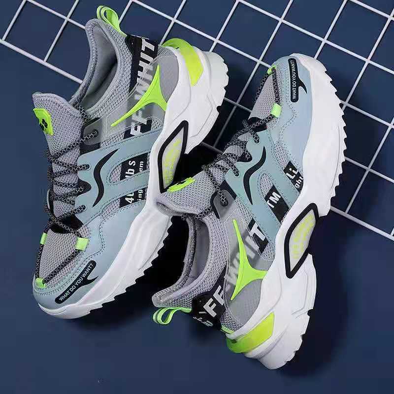 Picture of Flying Weaving Breathable Shoes Men's 2025 Korean Thick-soled Torre Shoes Trendy sneaker Cross-border Foreign Trade plus size Running Shoes