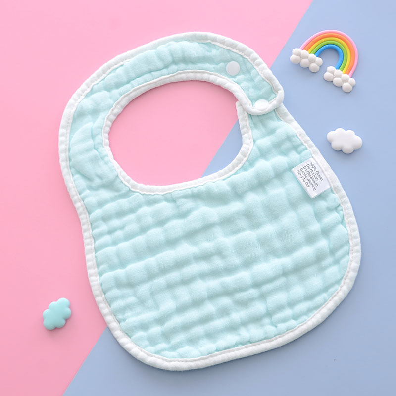 Picture of U-Shaped Bib, 8 Layers of Thickened Cotton Gauze, Plain Color, Unisex Newborn Baby Anti-Spit-Up Bib, Baby Drool Towel