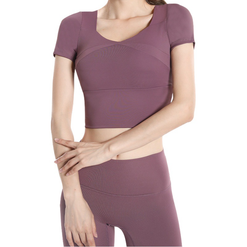 Yoga Sports Suit No Embarrassment Line Fitness Suit Women's Naked Running Sportswear Tight Yoga Suit