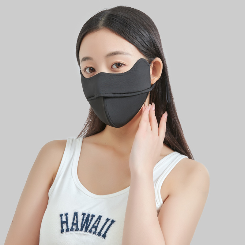 Picture of New 5D cartilage support three-dimensional sunscreen mask anti-ultraviolet breathable ice silk cool sense sunshade outdoor