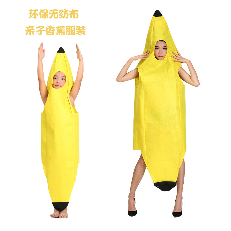Picture of Children's Children's Environmental Performance Clothing Performance Clothing Environmental Clothing Fashion Show Parent-Child Catwalk Clothes Banana Fruit
