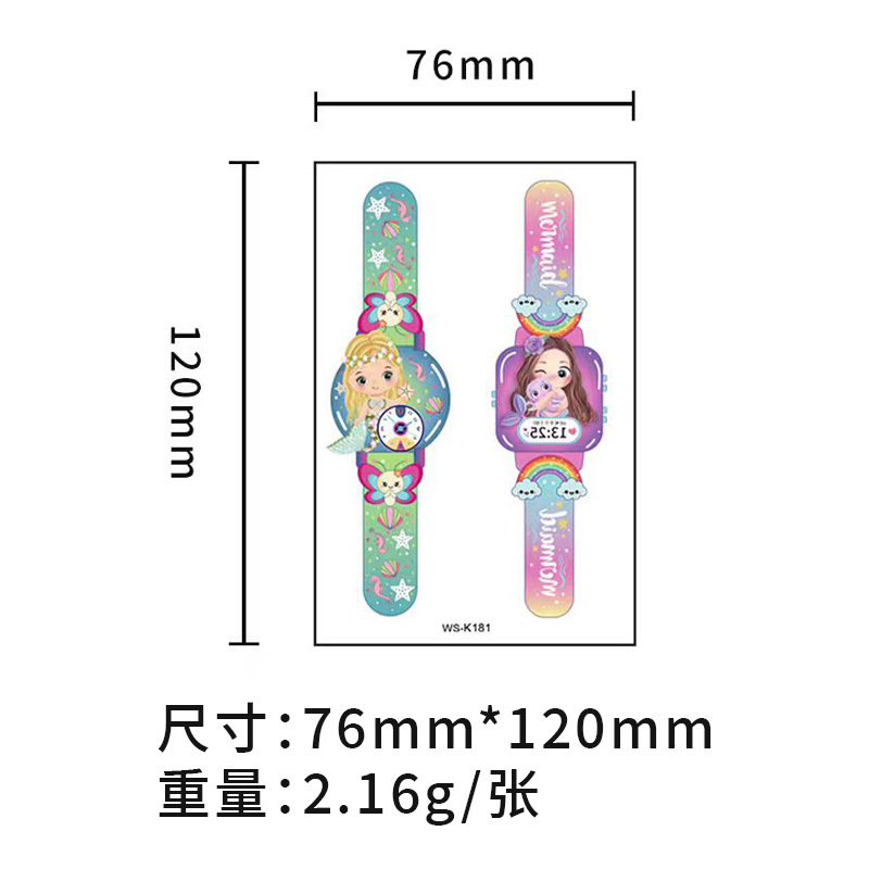Picture of New cross-border waterproof children luminous watch tattoo stickers for boys and girls luminous watch tattoo stickers wholesale