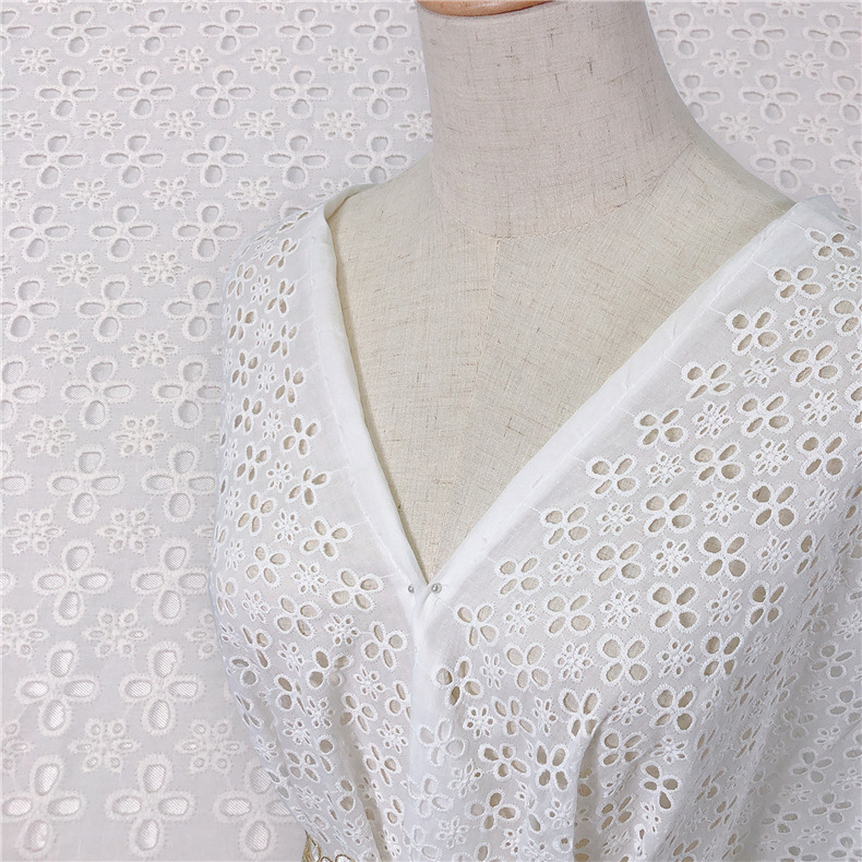 Picture of Factory wholesale 9088 water soluble cotton cotton thread hollow perforated embroidery 135cm clothing lace embroidery fabric