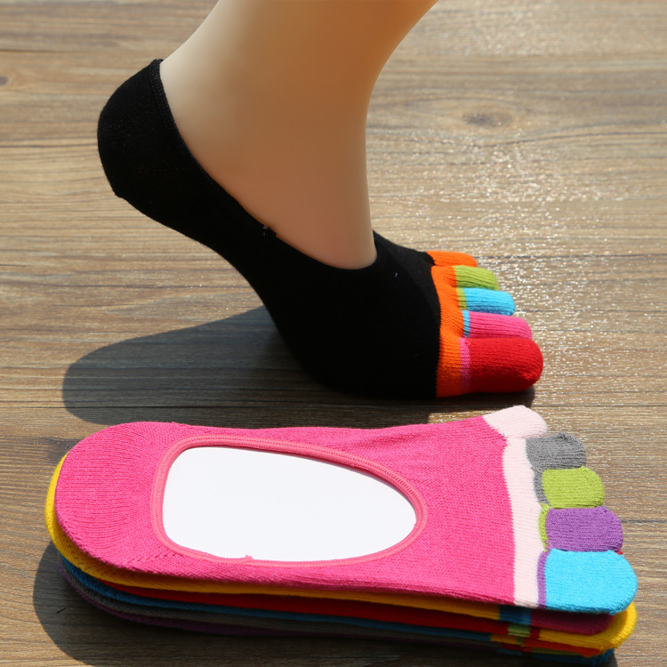 Five-finger socks women's summer cotton invisible five-finger socks thin breathable anti-off shallow mouth boat Socks manufacturers wholesale