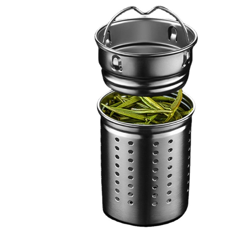 Picture of 304 stainless steel tea filter tea drain tea partition accessories glass thermos cup tea separation bin filter cup tea net