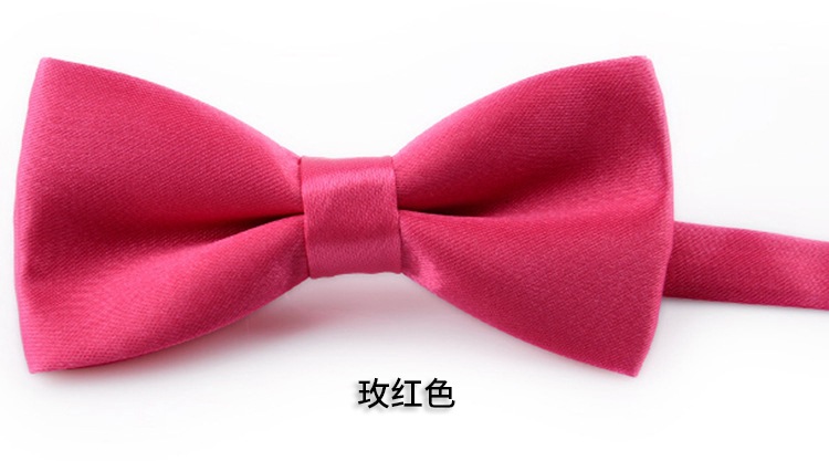 Picture of Korean Style Imitation Silk Bow Tie Men's and Children's Fashionable baby Solid Color Bow Tie Bow Tie Kindergarten Primary School Students Bow Tie