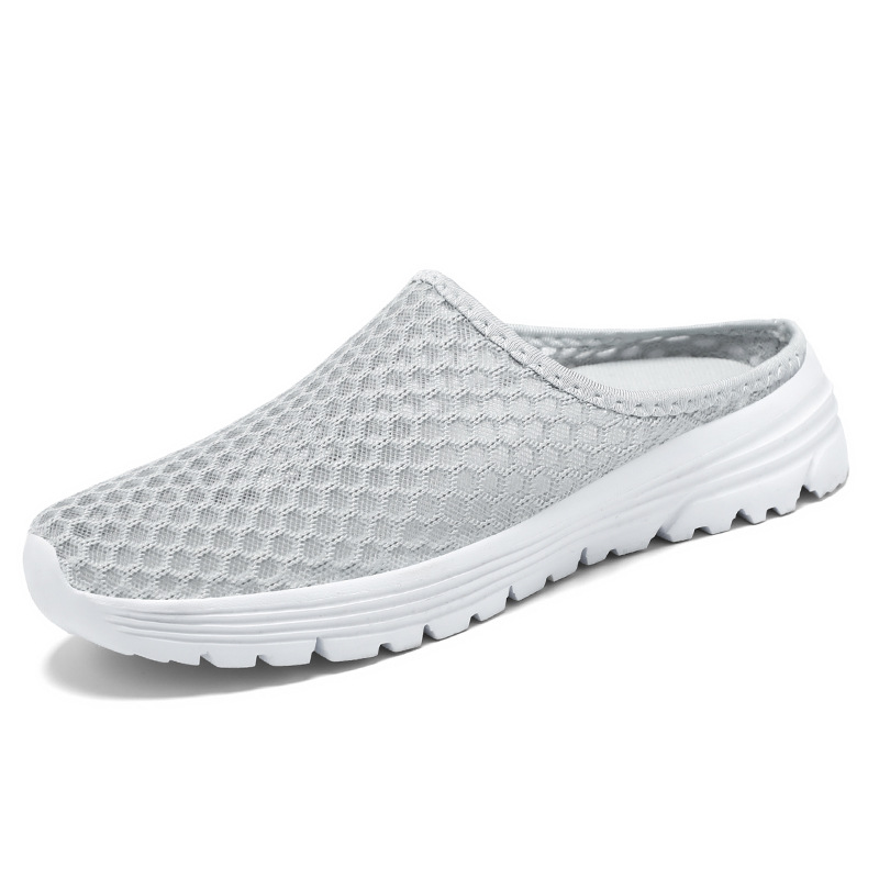 Picture of Women's Shoes Summer Cross-Border Large Size Half-Flop Hollow Breathable Mesh Shoes Slip-On Outer Slippers Versatile Single Shoes Wholesale
