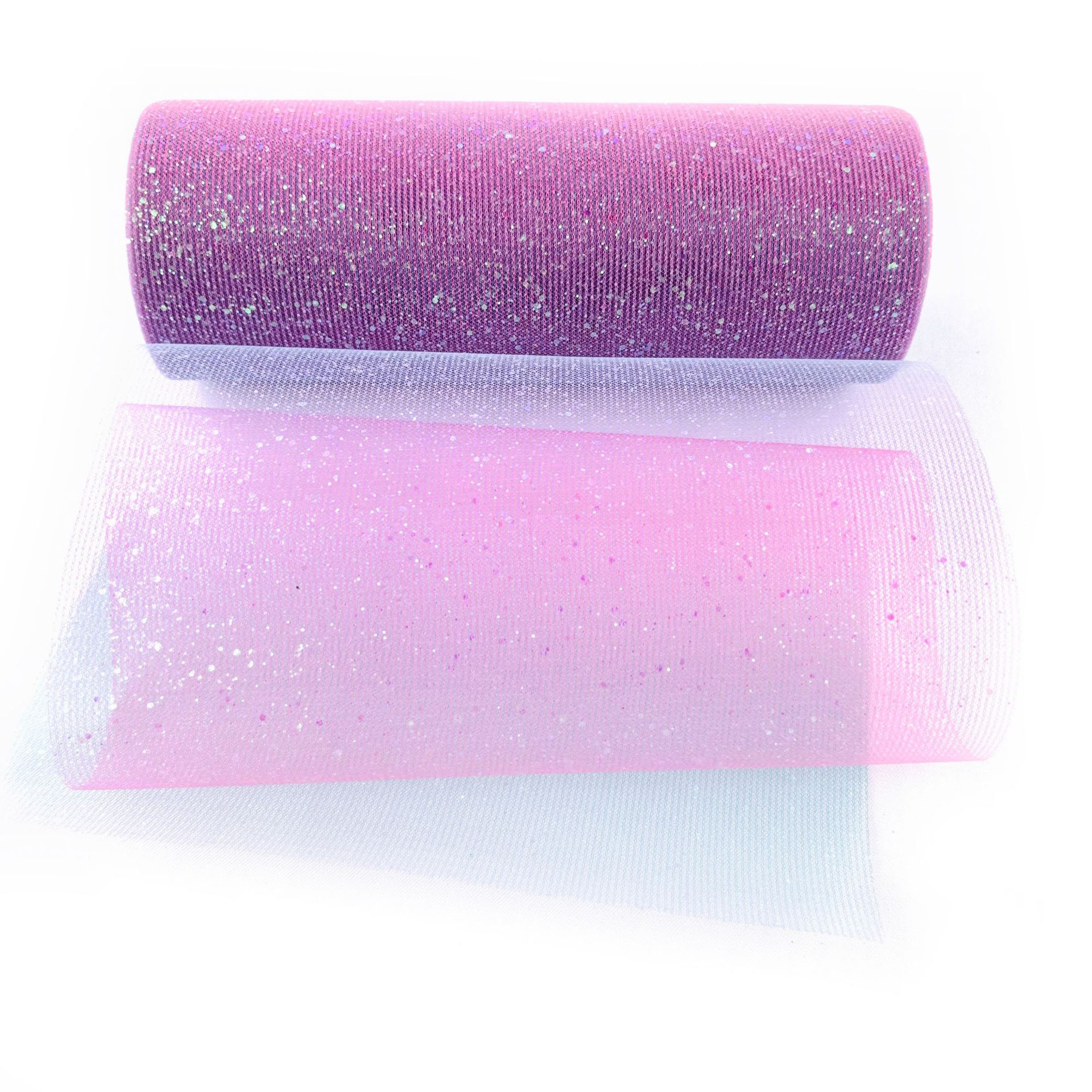 Picture of ABK10Y Glitter Rainbow Gauze Roll American Gauze Roll Photo Background Table Skirt TULLE Children's Hair Accessories Laser
