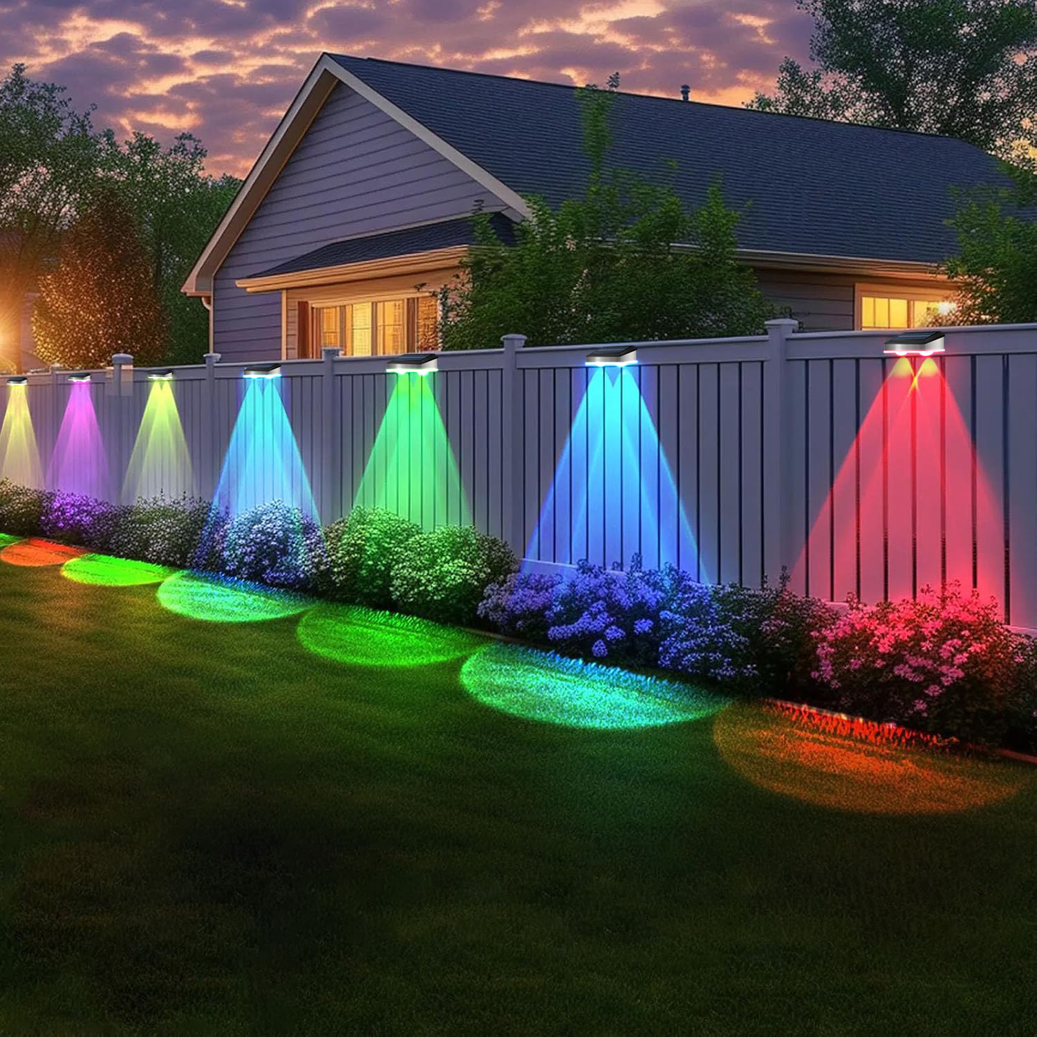 New Cross Border Solar Outdoor Waterproof Landscape Wall Lamp Home Terrace Garden Stainless Steel Courtyard Atmosphere Light