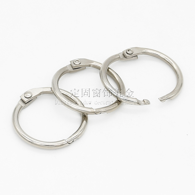 Picture of Spot direct supply metal movable opening card ring sample storage jewelry hanging ring decorations do not scratch loose-leaf book ring