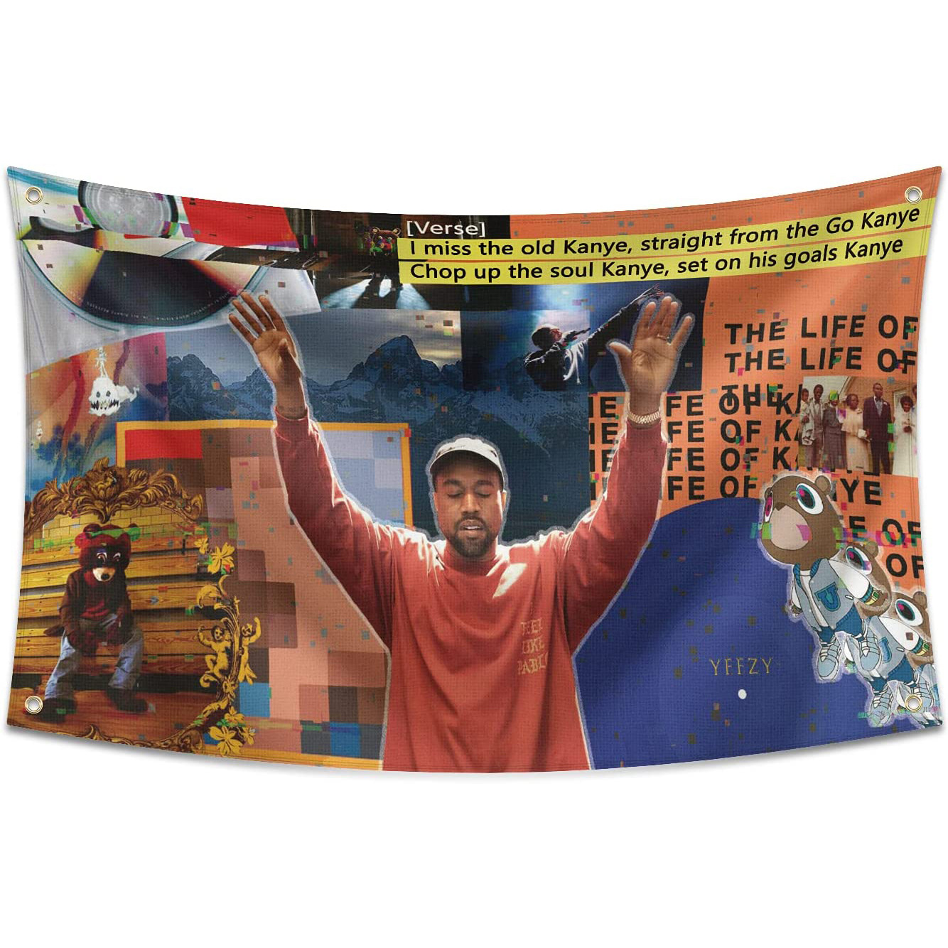Cross-Border Supply Flag the Old Kanye Flag 90X150Cm Digital Printed Indoor Decoration Tapestry