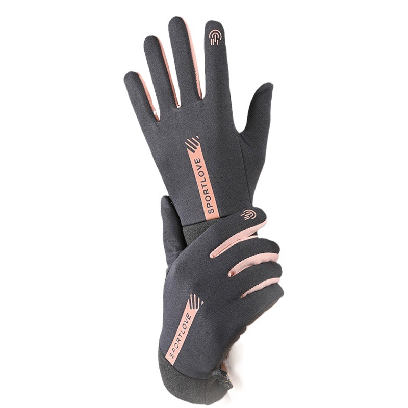 Winter Cycling Cold-proof Warm Gloves for Women Outdoor Cycling Electric Bicycle fleece-lined Thickened Windproof Touchscreen Gloves for Men