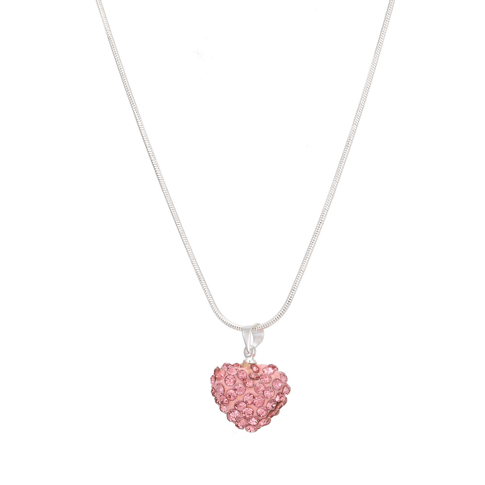 Amazon Best Selling Necklace Fashion Joker Color Love Rhinestone Snake Bone Chain Necklace Necklace Factory Outlet