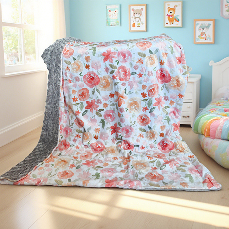 Picture of Baby Blanket Autumn and Winter Baby Blanket Coral Fleece Air-conditioning Blanket Bean Blanket Swaddling Children's Blanket Blanket