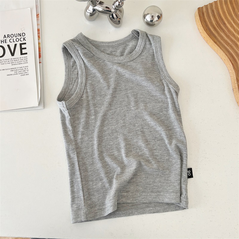 Picture of Children's Vest Modal Summer Thin Outer Wear Seamless Mask T-Shirt Baby Boys and Girls Bottoming Tops for Men