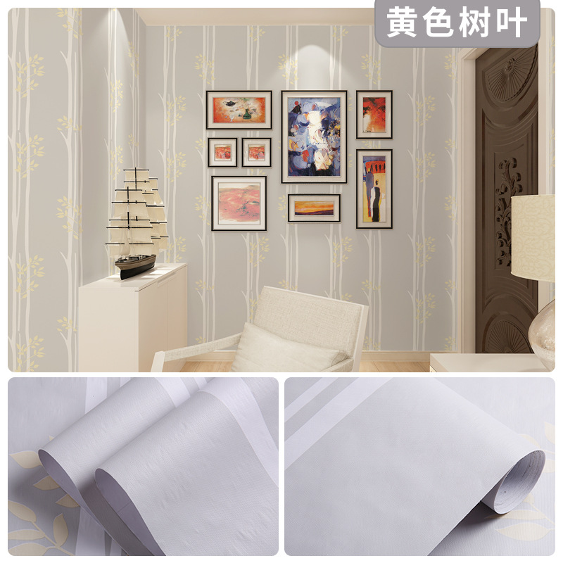Picture of Wallpaper Self-adhesive Waterproof Moisture-proof Bedroom Background Wall Wallpaper Living Room Bedroom Dormitory Children's Room Cartoon Decorative Wall Stickers