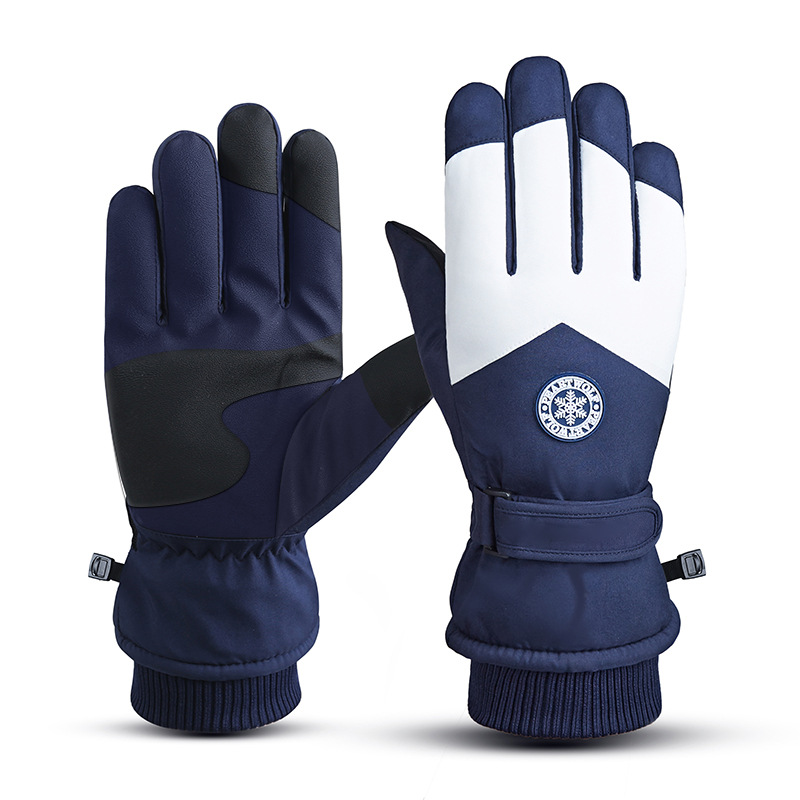 Picture of Winter ski gloves cycling outdoor warm windproof waterproof touch screen plus velvet padded lovers gloves wholesale