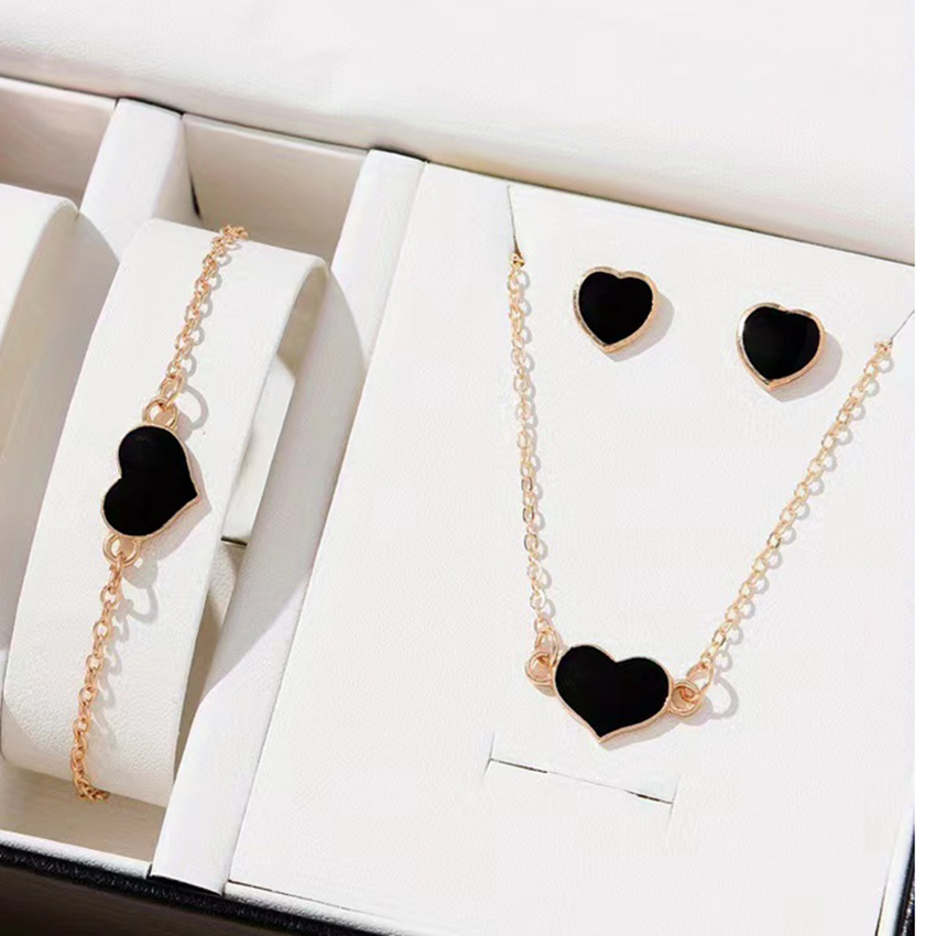 Picture of Cross-border New Jewelry suit Women's Fashion All-match Rhinestone Zircon Necklace Earrings Ring Watch Accessories