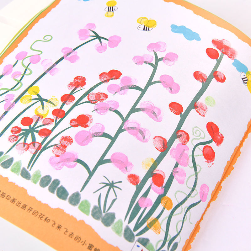 Picture of Finger Picture Album Enlightenment Kindergarten Handmade Material Coloring Card Primary School Kidsren Art Graffiti Book Baby Picture Album