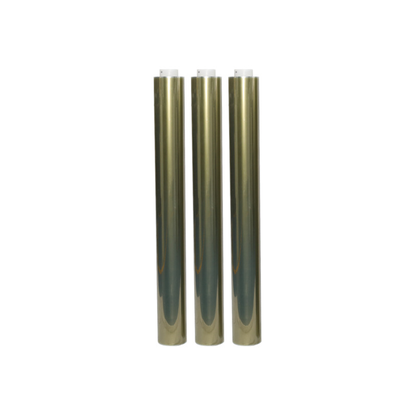 Picture of Supply PET brown high viscosity protective film PET transparent golden electrostatic film cutting high temperature resistant high viscosity protective film