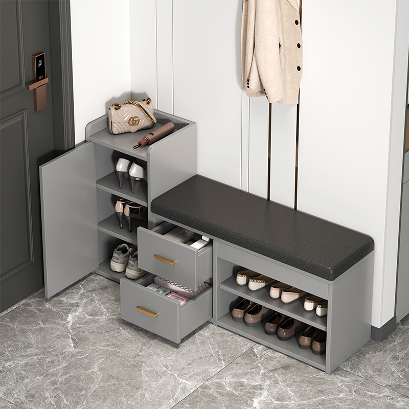 Simple shoe rack, multi-layer, household doorway, indoor narrow entryway, dustproof small shoe bench, hallway shoe cabinet