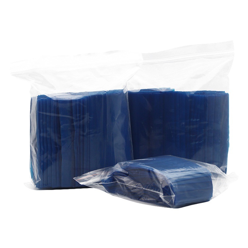 Blue PE self-sealing bag small large thickened moisture-proof dust-proof packaging clip chain self-sealing bag color 100