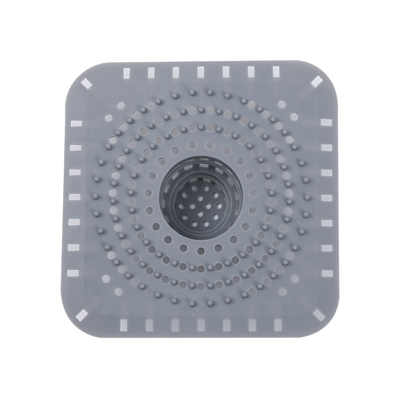 Picture of Sink anti-clogging silicone floor drain cover bathroom drain hair anti-clogging filter sewer filter