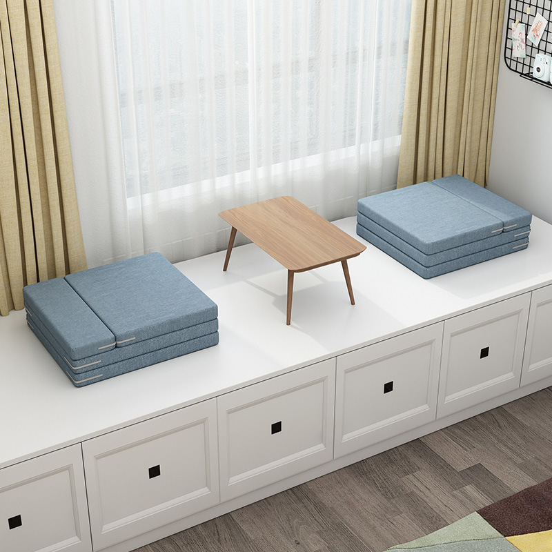 Picture of Folding Nap Floor Mat, Primary School Student Nap Mat, Moisture-Proof Office Floor Mat, High-Density Sponge Mattress