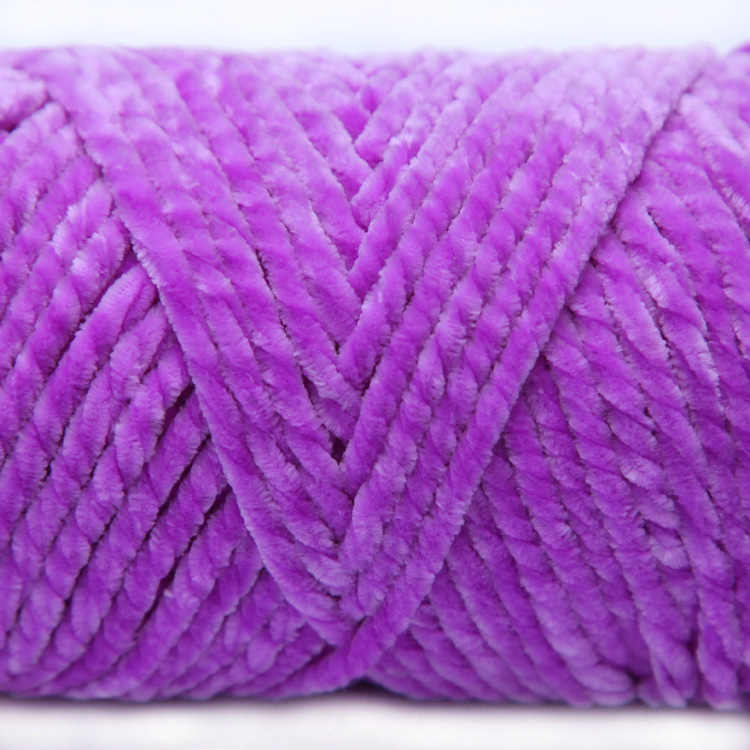 Picture of 3 Strands of Chenille Velvet Yarn for Crocheting Shoes, Thick Yarn for Autumn and Winter DIY Handmade Knitting, Scarf Yarn, Pure Handmade Knitting