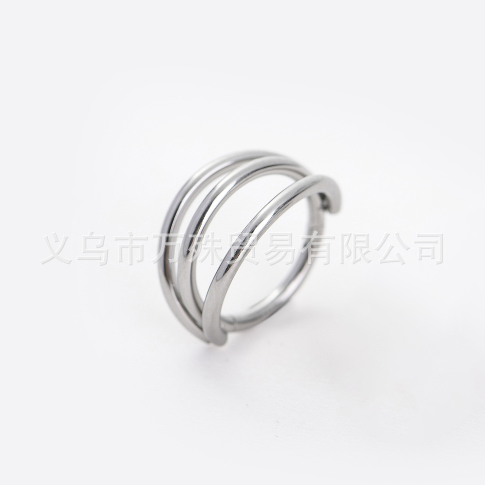 Picture of G23 Titanium F136 Nose Ring Earrings Ear Clip Puncture Jewelry Ear Puncture European and American Ear Buckle Earrings Cross Border