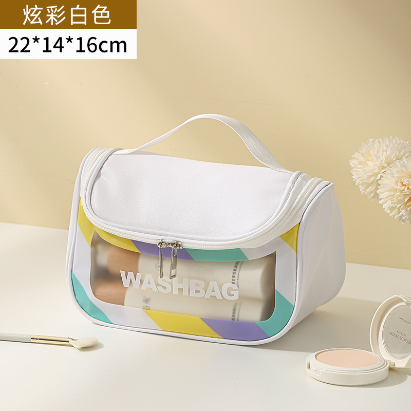 Picture of Waterproof Wash Bag Large Capacity Travel Cosmetic Storage Bag High-grade Sense Portable Transparent PVC Wash Bag for Women