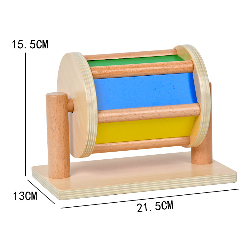 Picture of Montessori Toys 0-3 Wooden Drawer Box Kindergarten Textile Drum Target Box Montessori Early Education Educational Toys