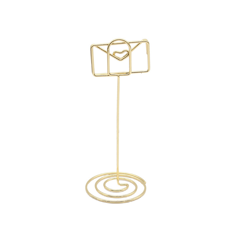 Picture of Creative Desktop Airplane Note Holder Vertical Metal Electroplating High-Value Wedding Business Card Holder Wedding Ornaments Ins