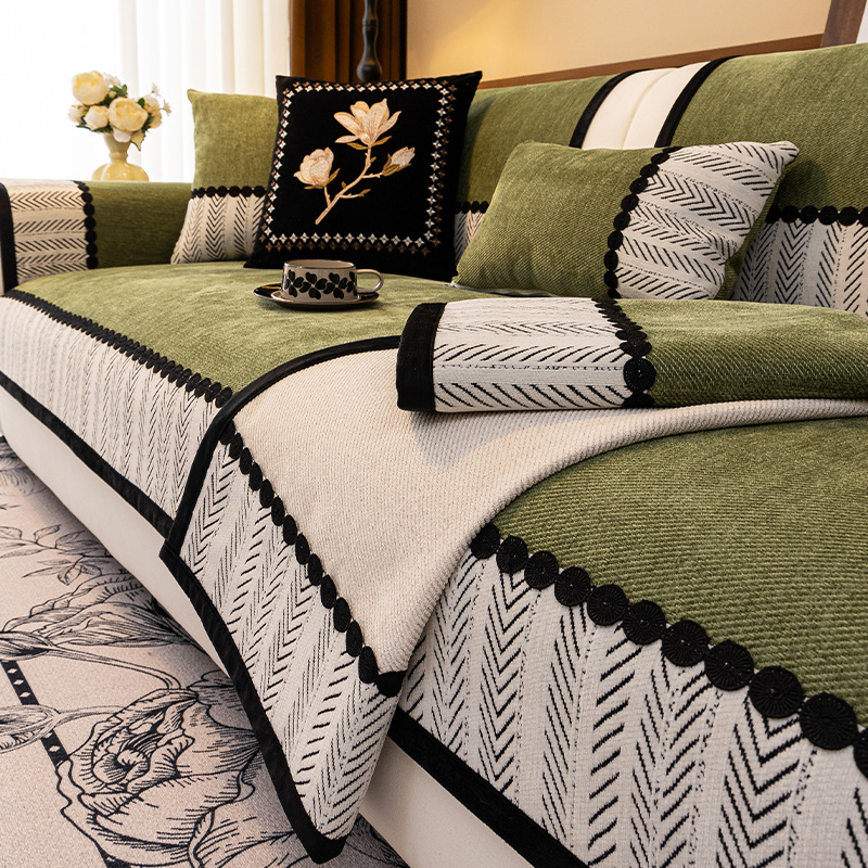Sofa Cushion Four Seasons Universal 2025 New Cloth Cover Non-slip Leather Sofa Cover Chenille One-piece Cushion