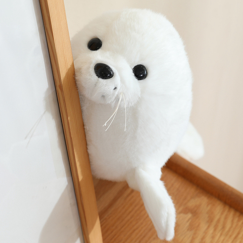Picture of Little Beluga Sea Animal Plush Toy Dolphin Shark Killer Whale Doll Children's Gift Grasp Wedding Doll