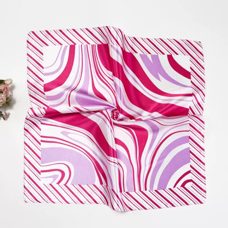 Picture of Small Square Scarf Korean Professional Silks and Satins Versatile Bank Stewardess Train Member Business Fashion Decorative Women's Scarf