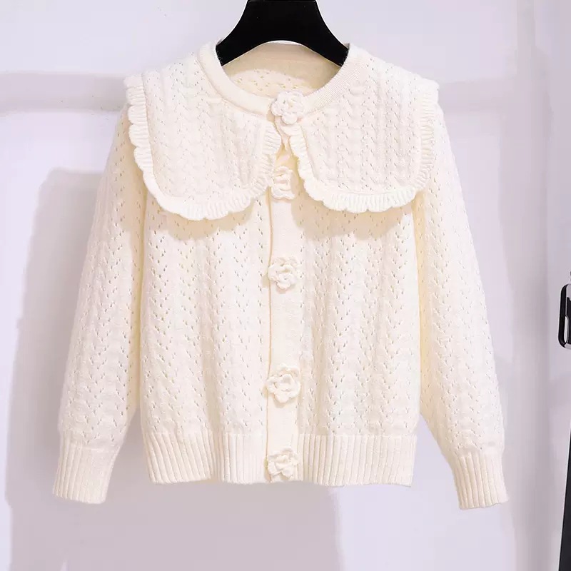 Picture of Girls' knitted cardigan autumn new children's western style spring and autumn sweater coat little girl's top autumn clothing
