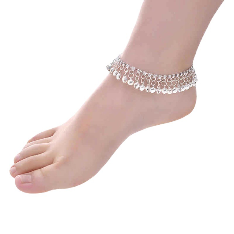 New Foreign Trade European and American Cross-border Jewelry Retro Ethnic Style Beach Leisure Street Shooting Personality Bell Tassel Foot Chain