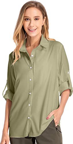 Picture of Women's Long-Sleeved Sun Protection Shirt Quick-Drying Outdoor Fishing Hiking Shirt