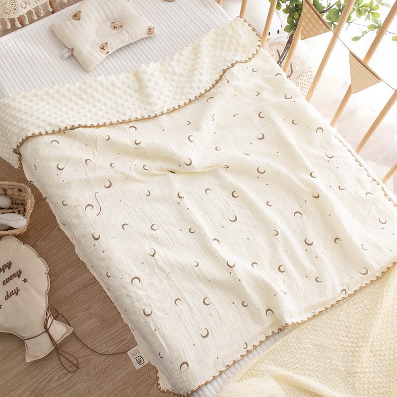 Picture of Baby's Gauze Cotton Cartoon Printed Blanket Children's Beanstalk Blanket Kindergarten Baby's Lunch Break Blanket Air-conditioning Blanket