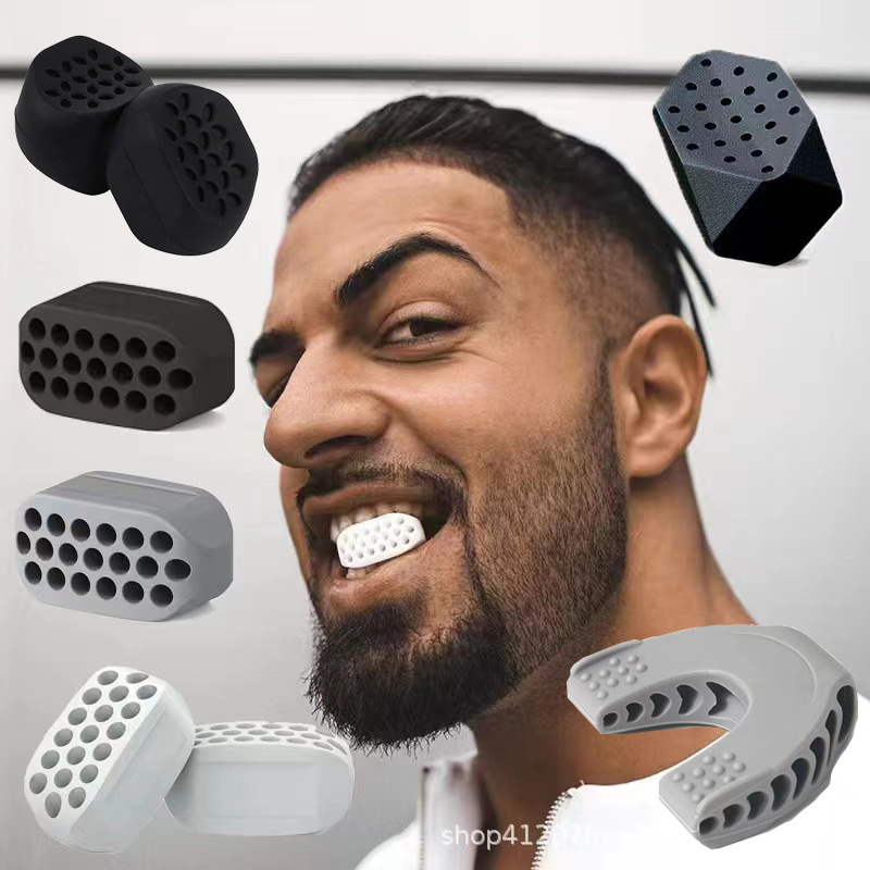 Cross-border masseter ball mandible jaw trainer fitness facial muscle trainer silicone chewing exerciser