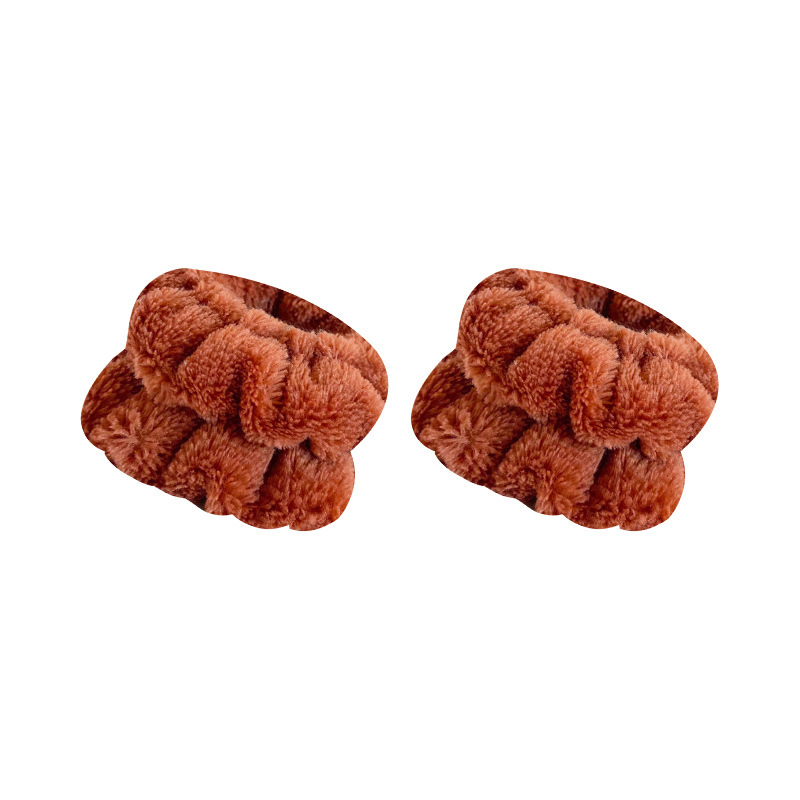 Picture of Cross-border plush face-washing wrist strap moisture-proof cuff women's waterproof wristband sports bracelet Europe and the United States solid color hair band wholesale