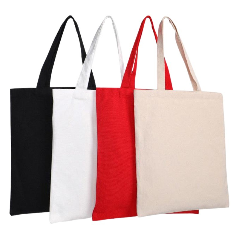 Spot blank hand canvas bag logo color printing single shoulder shopping bag advertising training cotton bag