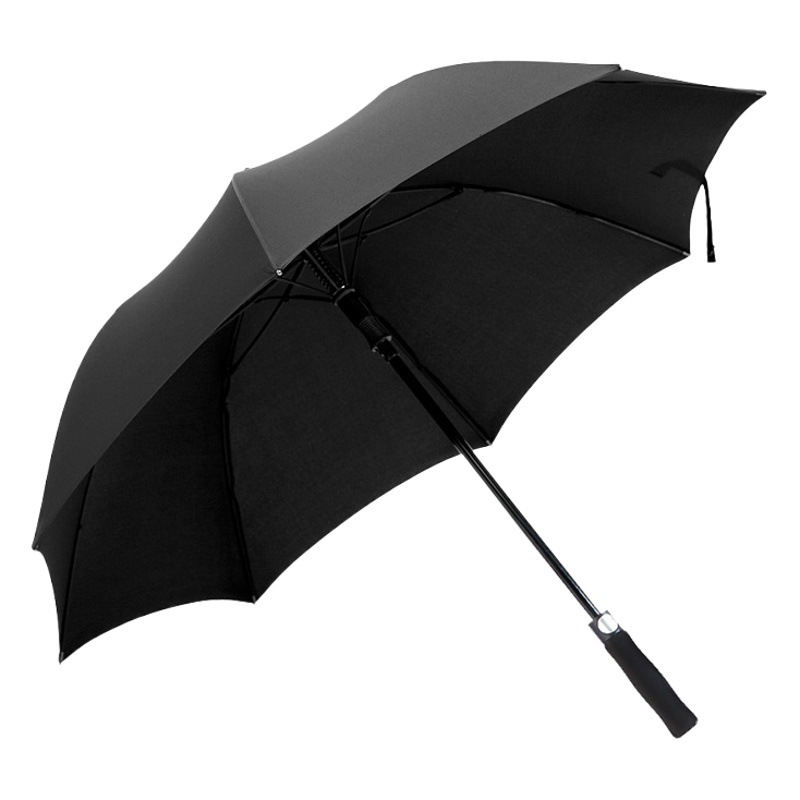 Umbrella large long handle double men's high-end extra heavy rain special boys straight golf advertising umbrella logo