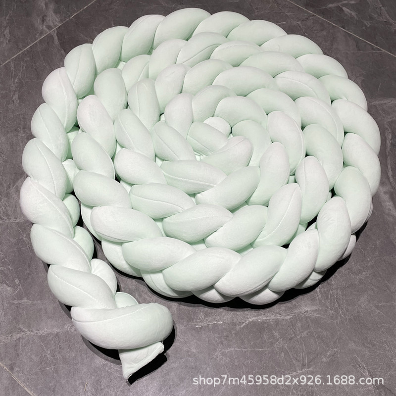 Picture of Baby Bed Circumference ins New Hand-Woven Long Knotted Ball Three-strand Brait Anti-collision Soft Bag Baby Bed Circumference