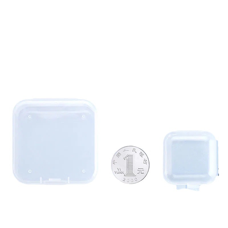 Picture of Square High-Transparency Plastic Storage Box for Jewelry, Beads, Accessories, Fishing Gear, Earplugs, Small Square Box Manufacturer in Stock