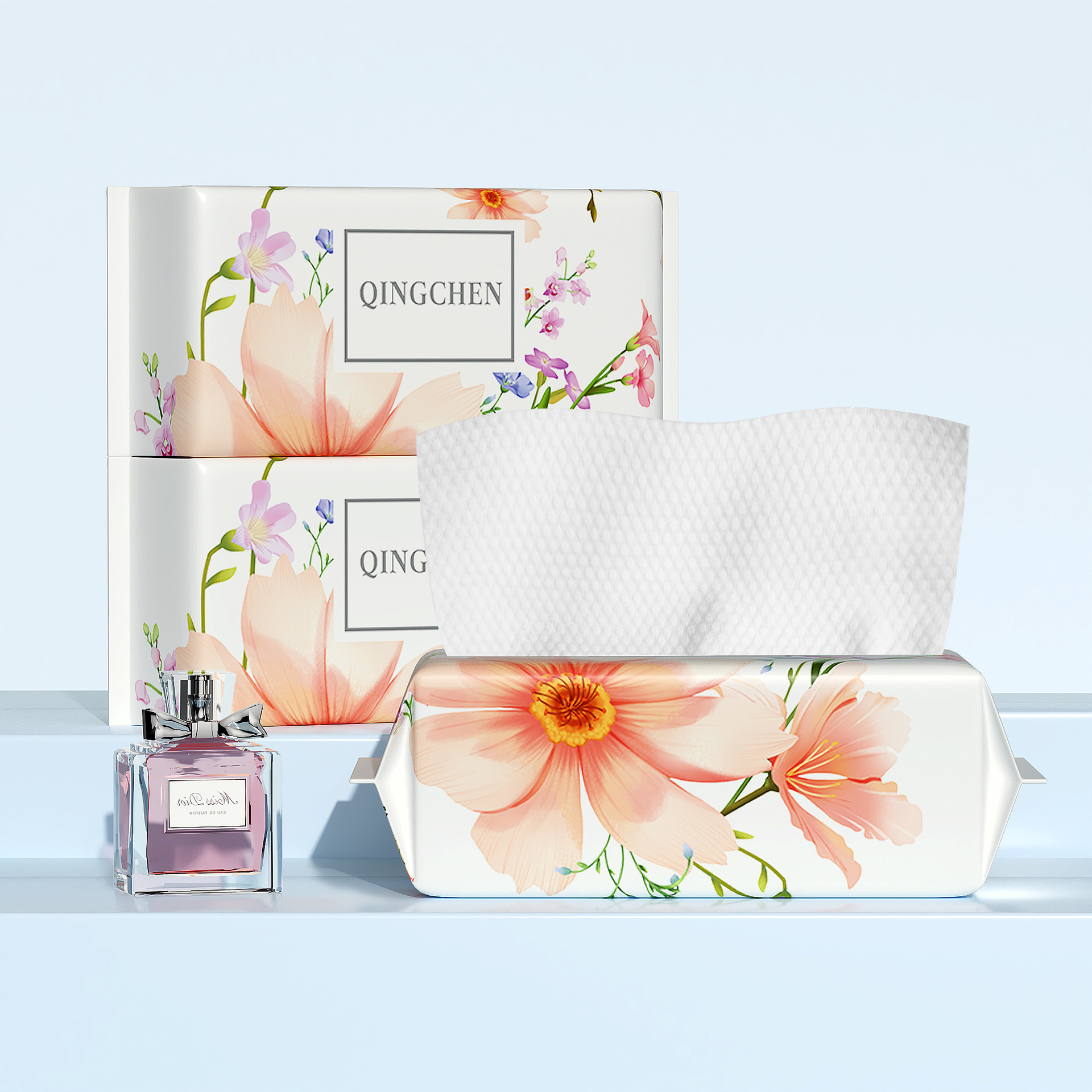 Picture of Wash towel disposable thickened disposable cotton soft face cleansing towel dry and wet dual-use face cleansing towel English packaging wholesale