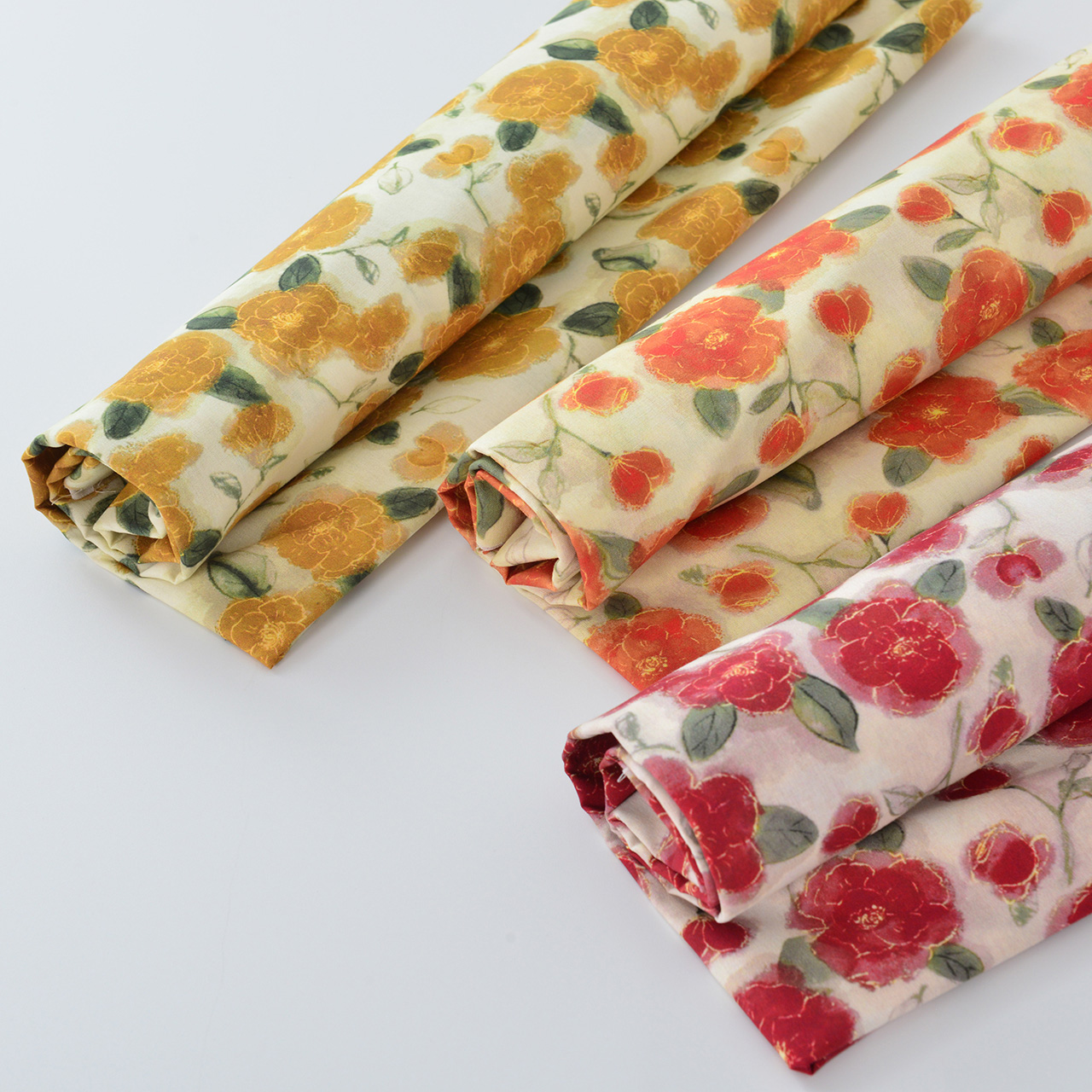 40 Pieces of Fabric Handmade DIY Clothing Shirts Skirts Children's Clothing Fabrics Cotton Floral Gold Silk Flowers